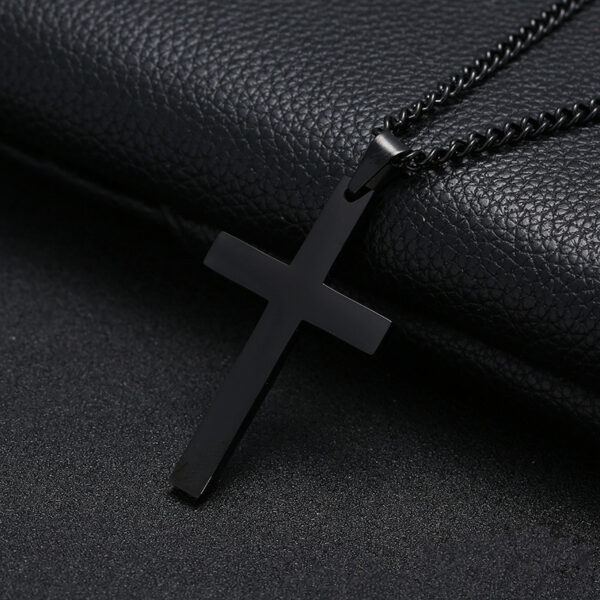 Classic Cross Necklace Men's Pendant Fashion Stainless Steel Jewelry - Image 3