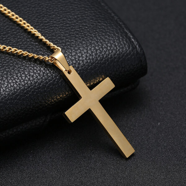 Classic Cross Necklace Men's Pendant Fashion Stainless Steel Jewelry - Image 9